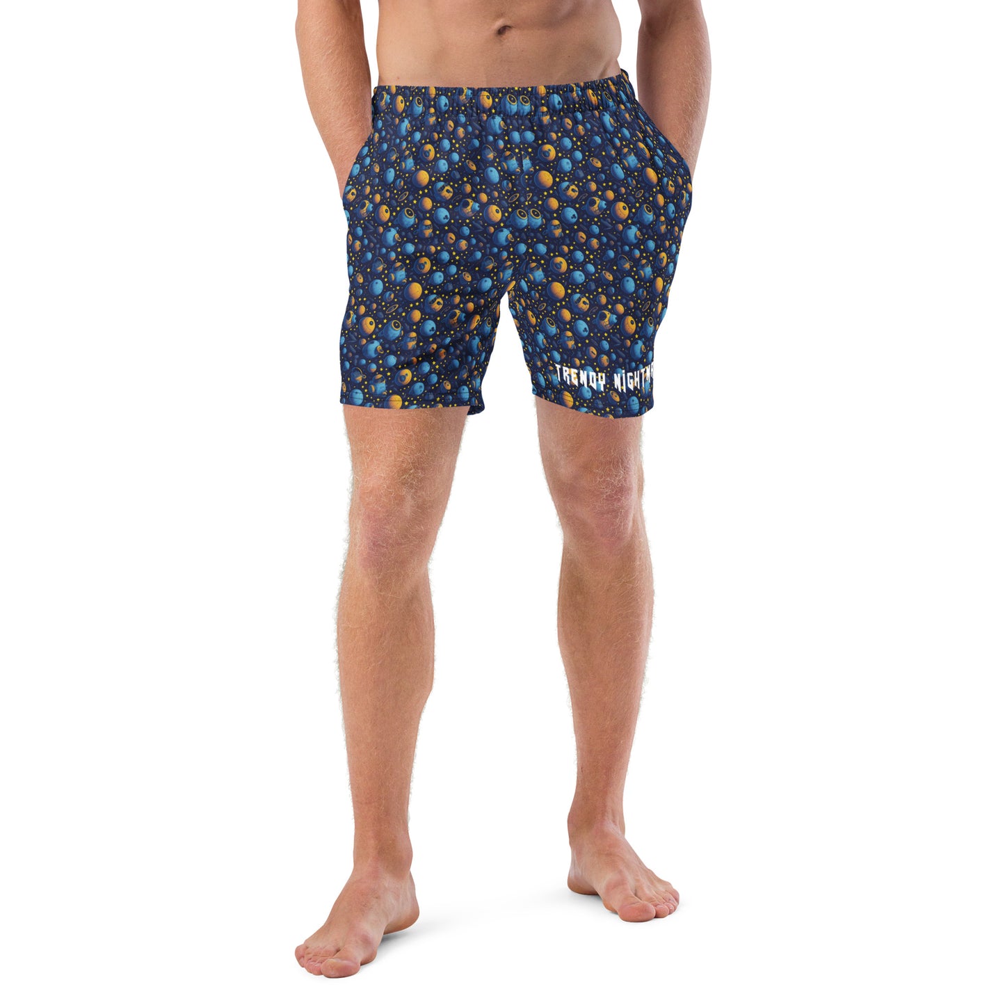 Planets and Drones Men's swim trunks