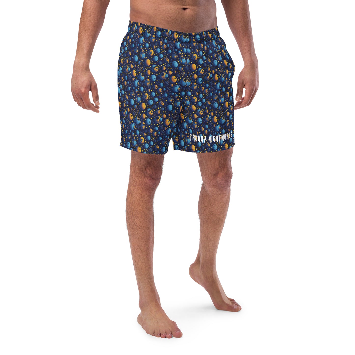 Planets and Drones Men's swim trunks