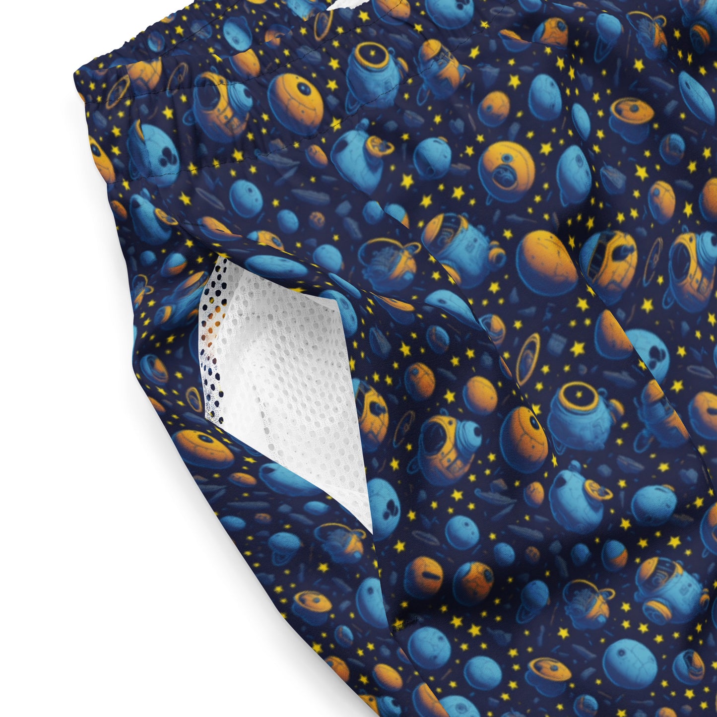 Planets and Drones Men's swim trunks