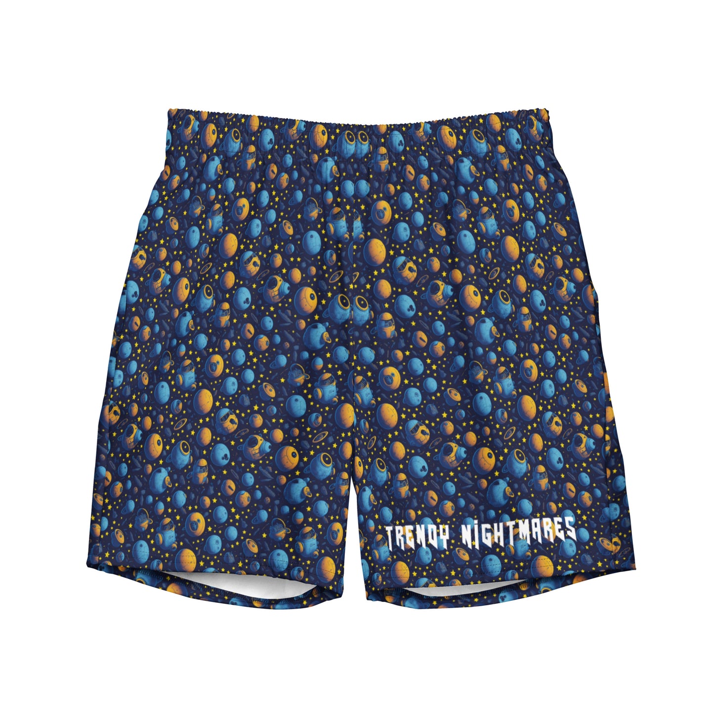 Planets and Drones Men's swim trunks